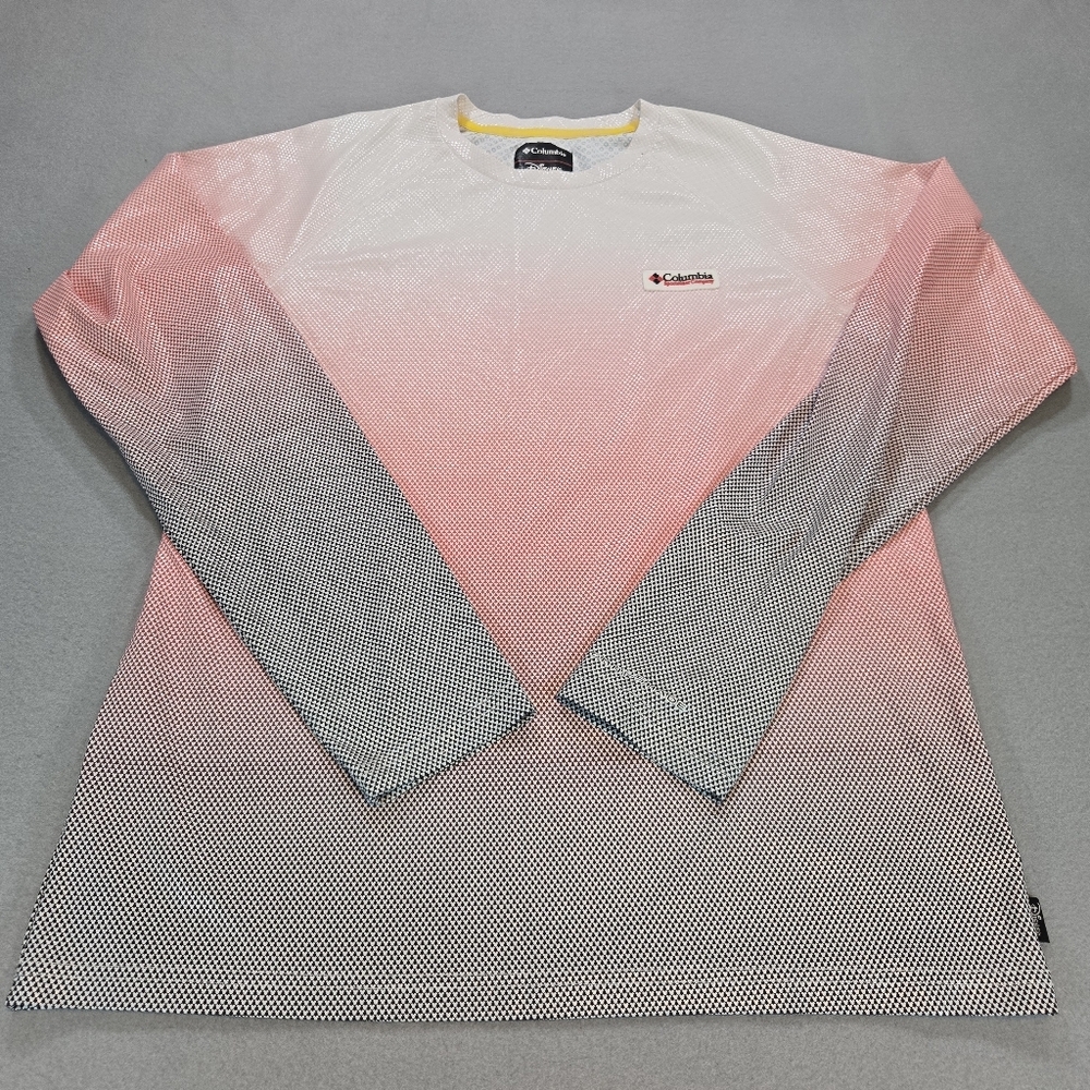 Columbia Mickey Mouse Collection Shirt Mens Medium Pink Ombre Omni-Shade AO0418
